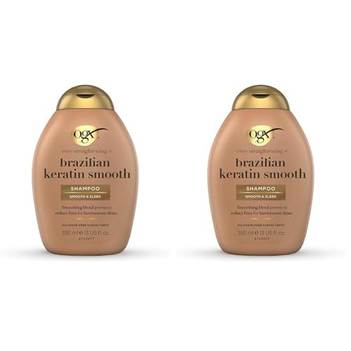 OGX Keratin Therapy Shampoo, 13 Fl Oz, Pack of 2 | Sulfate-Free | With Coconut Oil | With Avocado Oil | For Shiny Hair