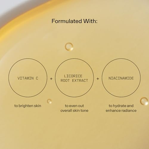 Versed Weekend Glow Vitamin C Serum for Face - Hydrating Face Serum with Niacinamide, Licorice Root & Vit C (1 fl oz)