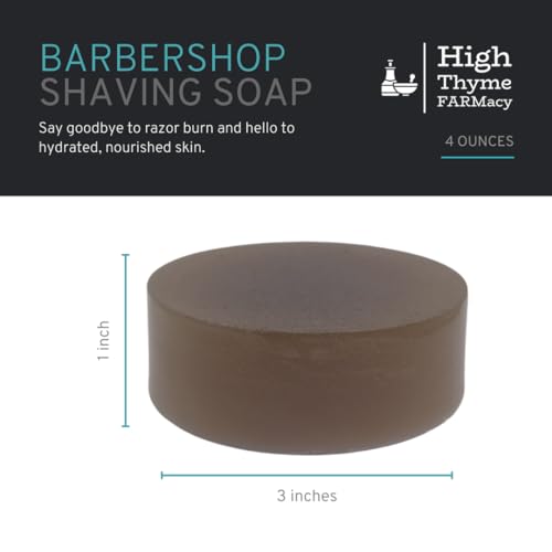 Barbershop Shaving Soap Puck ? 4 oz Old-Fashioned Bay Rum, Sandalwood & Patchouli Scent ? Cold Process Wet Shave Soap with Bentonite Clay ? 3¡± Shave Soap in Metal Tin