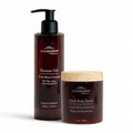 A La Maison Amber Starter Kit - Shower Oil + Body Scrub Fresh Mint & Verveine ? Gently Exfoliates & Softens Skin ? French Formula, Plant-Based