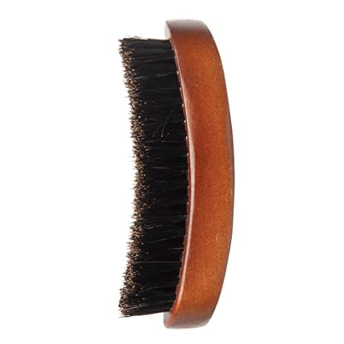 Diane medium firmness reinforced boar bristle, curved military style wave mens hair brush, d8175 (Pack of 2)