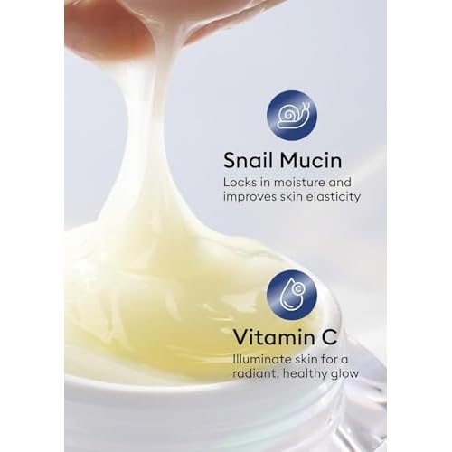 MISSHA Cell Renew Snail Mucin Vitamin C Cream 1.69 Fl oz, Hydrating Snail Mucin, Korean Skin Care for Improved Skin Texture & Youthful Glow, Korean Moisturizer, Kbeauty, Paraben Free