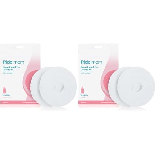 Frida Mom Breast Mask for Lactation- Made with Fenugreek + Fennel to Increase Milk Supply - 2 Sheet Masks - No Artificial Fragrances, Phthalates, or Parabens (Pack of 2)