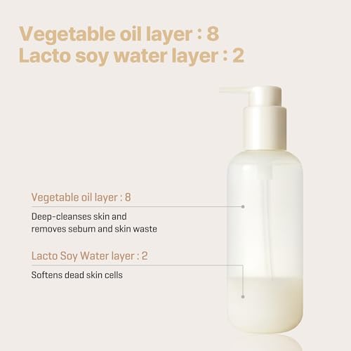 SOME BY MI Lacto Soy Sebum & Blackhead Cleansing Oil ? 6.76oz, 200ml ? Korean Vegan Makeup-Removing Oil Cleanser with Soybean Extract & Serine ? Deep Cleansing for Blackheads & Pore ? Korean Skin Care