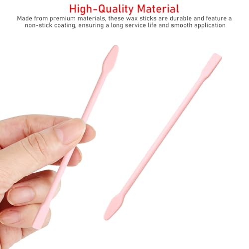 4 Pack large Eyebrow Wax Sticks Non, Stick Wax Spatula Silicone Eyebrow Wax Stick Waxing Applicator Reusable Hard Wax Sticks For Home Salon Body Use