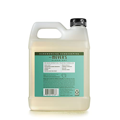 Mrs. Meyers Liquid Hand Soap Refill Liquid 33 Oz Basil Scent
