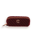 Charlotte Tilbury Travel Makeup Bag of My Dreams - Quilted Velvet Skincare, Fragrance & Cosmetic Organizer with 5 Compartments, Zip Pocket & Top Handle - Iconic Night Crimson Toiletry Bag