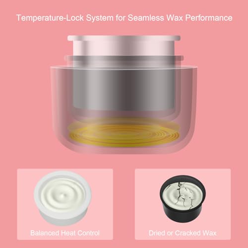 Nose Wax Kit for Men ? 50g Nose & Ear Hair Removal Wax, USB Fast Heat, Smart Temp, 10 Sticks, Painless & Easy Grooming Kit with Full Accessories (Pink)