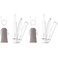 Nose Hair Trimmer for Women and Men, 3-in-1 Electric Facial Hair Removal Rechargeable Portble Waterproof Face Shaver Razor for Nose Ear Eyebrow Peach-Fuzz Lips Chin FT3001 (Pack of 2)