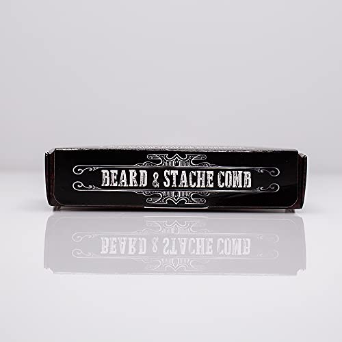 Doctor Lip Bang¡¯s Beard and Stache Comb | Vegan | Cruelty-Free | 100% All-Natural Sandalwood | Anti-Static | Dual-Action Teeth for All Beard Types | Handmade in the United States
