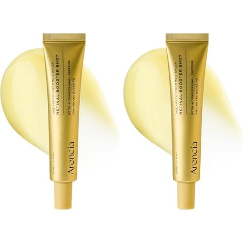 Arencia Retinal Booster Shot Serum, Firming Advanced Night Serum with Caffeine and Ectoin for Mature Skin, Pore Minimizing, WFine Lines & Wrinkles, Korean Skincare 30ml/1.01 fl.oz (Pack of 2)