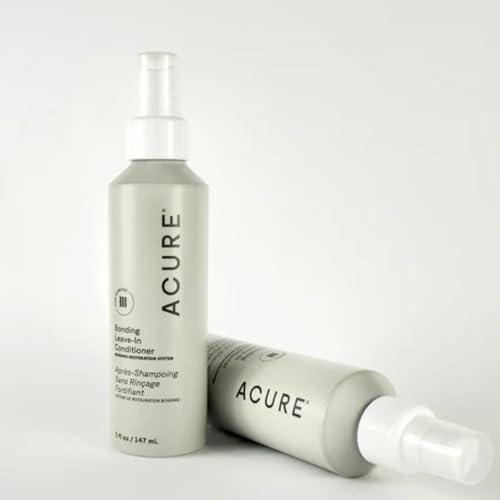 Acure Bonding Leave-In Conditioner - Leave in Conditioner Spray for Women & Men, Moisture Treatment to Repair Dry, Damaged, Color Treated Hair, Protect & Smooth Straight, Curly, & Wavy Hair - 5 fl oz