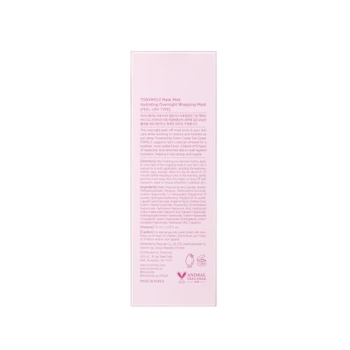 TONYMOLY Mask Melt PDRN + Hyaluronic Acid Wrapping Mask, Overnight Hydrating Face Mask with Second-Skin Technology for Firmness, Elasticity & Radiance, Deep Moisture Treatment, 2.7 fl oz