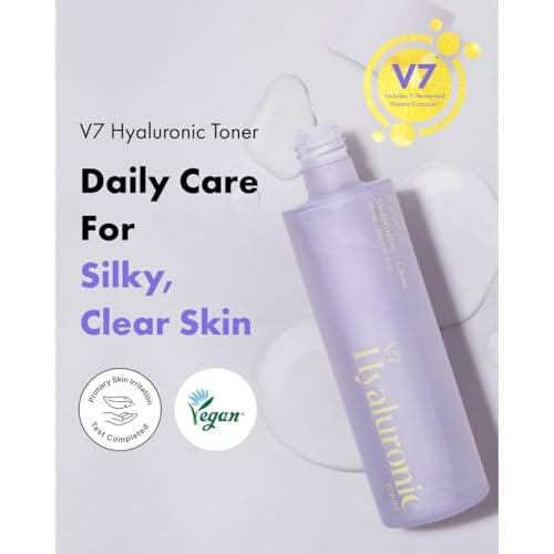 IT'S SKIN V7 Hyaluronic Toner with PHA & 7 Vitamins | Korean Hydrating Toner for Dry Skin (Pack of 1, 5.07 Fl oz.)