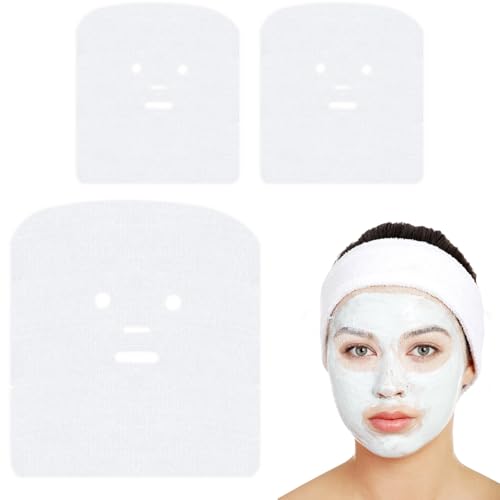 Gauze Face Mask 300 Pack - Extra-Large High Frequency Soft White Net Pads for Skin Care, Beauty Salons, Home Facial & Spa DIY - Precut Gauze Sheets for Women & Girls (10.8 x 11.8 Inches)