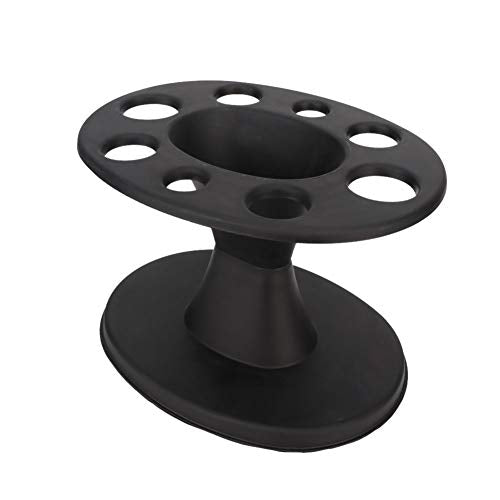 Ejoyous Hair Brush Holder, Plastic Round Comb Hair Accessory Organizer Display Rack Hair Styling Brush Stand Shelf Accessories for Salon Home (Black) (Black)