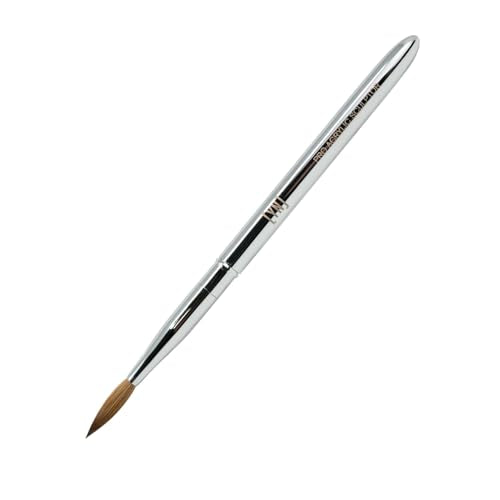 Young Nails YNI Finesse Pro Acrylic Sculptor - Standard Size 9 Oval Brush w/ Built-In Brush Cover, Natural Hair, Ideal for Acrylic Nail Application, Acrylic Fills, Acrylic Nail Extensions, Nail Art
