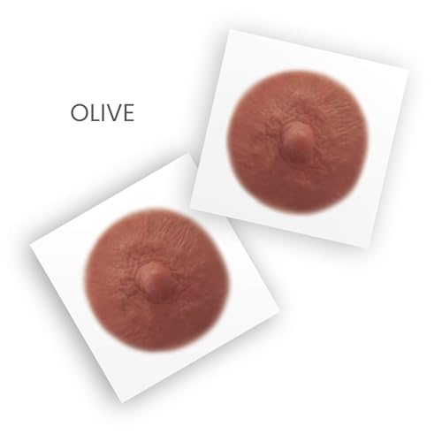 TataTattoos Temporary Realistic Nipple/Areola Tattoos ? Non-Surgical for Mastectomy Recovery ? for Post Breast Cancer Surgery (Olive, Medium (Pack of 20))