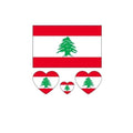 10 Sheets Lebanon Flag Tattoos Stickers 40 Pcs Waterproof Sweat Sports National Flag Removable Fake Tattoos