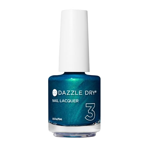 Dazzle Dry Nail Lacquer (Step 3) - Speed Boat - An aquamarine mermaid blue. Full coverage metallic. (0.5 fl oz)