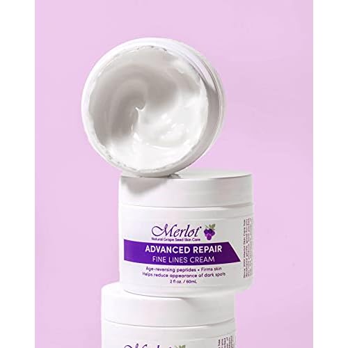 Merlot Fine Lines Eye Cream Advanced Repair with shea butter anti wrinkle peptides dark spot reducing moisture recovery for all skin types