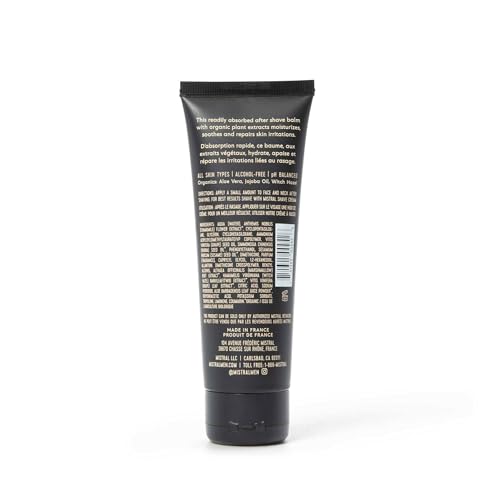 Mistral After Shave Balm, Bourbon Vanilla - 2.7 Fl Oz | Hydrating Aftershave for Men with Aloe & Jojoba Oil | Non-Greasy Post Shave Moisturizer, Soothes Razor Burn, Made in France, Paraben-Free