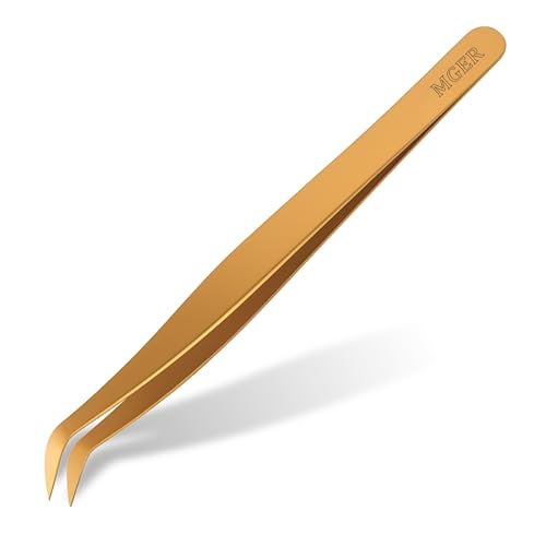 Isolation Tweezers for Eyelash Extensions for Volume, Isolation & Classic Lashes, Gold