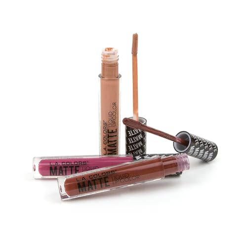 L.A. COLORS Matte Liquid Lip Color, Pumped CLG414 (Pack of 2)