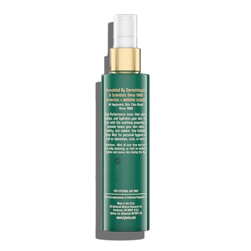 Hylunia Colloidal Silver Mist Toner 5.1 fl. oz. ? Hydrating Versatile Toner for Acne-Prone Inflamed Skin | Infused with Colloidal Silver & Lavender for Glowing Skin Cuts & Burns, Body-Refresher