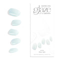 Dashing Diva Glaze Semicured Gel Nail Strips - Blue Salt | Long Lasting, Chip Resistant | LED Nail Lamp Compatible | 34 salon-quality wraps, 2 prep pads, 1 nail file