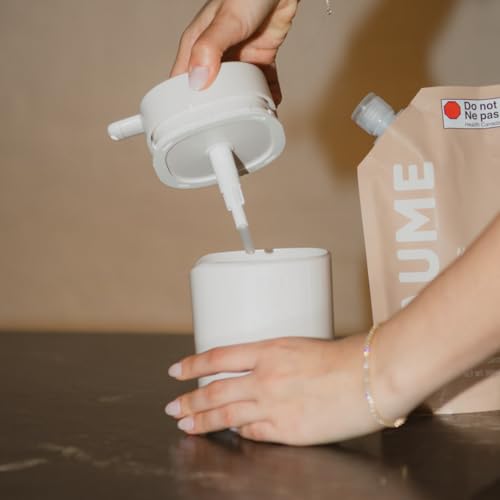 PAUME Signature Refillable Hand Sanitizer Pump, Stylish & Modern Dispenser for Kitchen, Nursery, or Bathroom, Sold Empty