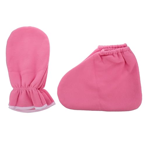 Paraffin Wax Gloves and Booties Set for Hand and Foot Care Heat Retention Covers for Moisturizing and Circulation Boosting Washable and Lightweight 12X6X0.4 Inches
