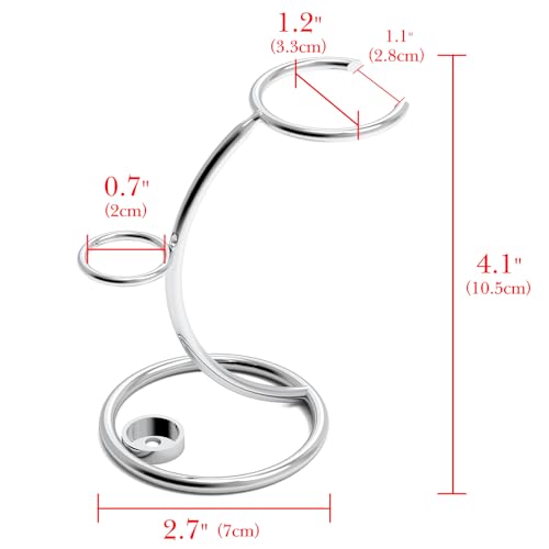 Linkidea Shaver Kit Storage Stand, Stainless Steel Holder for Safety Razor and Shaving Brush Hold, Shaving Kit Stand Fit to Shower Room, Bathroom, Compatible with Manual Razor (Silver), RRS30-01