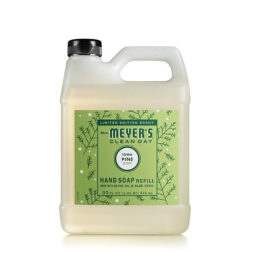 Mrs. MEYER'S CLEAN DAY Liquid Hand Soap Variety Pack Scent, 33 OZ Refill + 12.5 OZ, 1 CT (Iowa Pine)