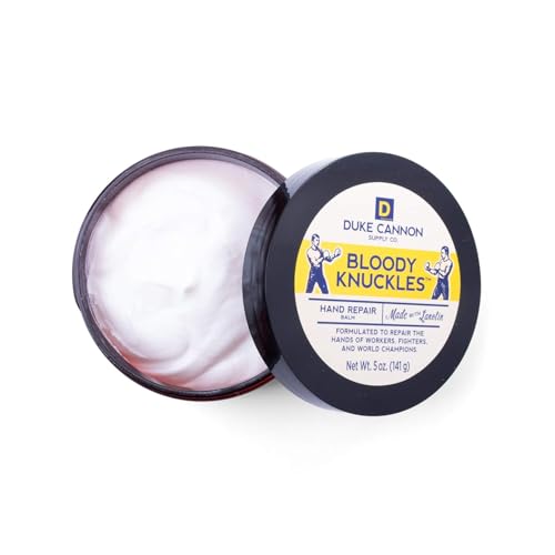 Duke Cannon Bloody Knuckles Hand Repair Balm - Unscented Moisturizer for Hardworking Hands, Repair and Revitalize Dry, Cracked Skin, (5 oz. - 2 Pack)