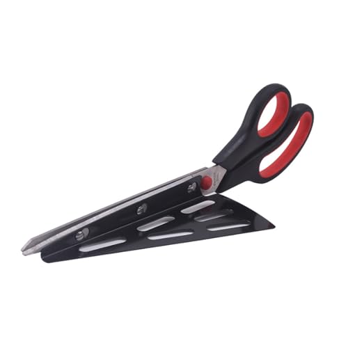 Pizza Scissors, Non-Stick Pizza Scissors with Firm Grip Base, Stainless Steel Pizza Scissor Cutter, Food Grade Pizza Cutter, Food Slicer & Pizza Server, Durable, Safe & Mess Free