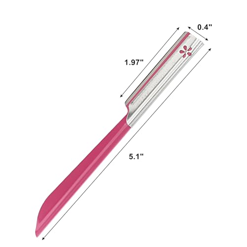 10 pcs Eyebrow Razor WomenFace Razors Facial Hair Removal Exfoliating Dermaplaning Tool Face Shavers Upper Lip Hair Removal Travel Razor(Red and Blue)