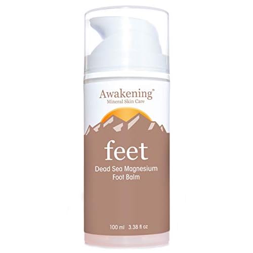 Awakening Feet - Magnesium-Rich Hydrating Foot Therapy Balm, Foot Lotion With Arnica and Concentrated Minerals of the Dead Sea for Dry Feet [100 ml/3.4 oz - Airless Pump]