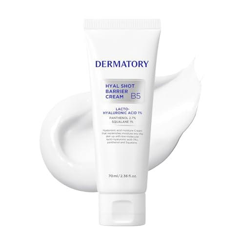 DERMATORY Hyal Shot Barrier Cream B5 (70ml) | Replenishing Daily Moisturizer for Sensitive Skin, 100-Hour Hydration, Irritant-Free, Improves and Smoothes Skin Texture, Non-Fragrance Formula