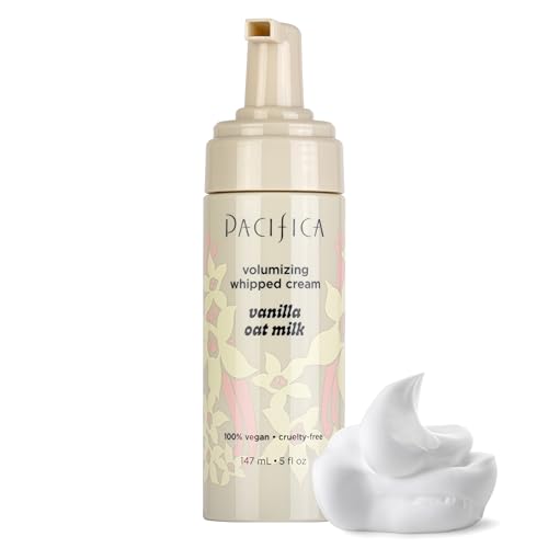 Pacifica Hair Mousse - Vanilla Oat Milk ? Light Hold for Soft Volume & Hydration with Touchable Hold, Delightful Vanilla Scent, Vegan & Cruelty-Free, 5 fl oz