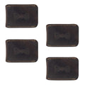 Hide & Groom, Set of 4 Double Edge Safety Razor Head Protective Sheath for Groomsmen, Shaving Travel Cover, Full Grain Leather, Handmade, Bourbon Brown