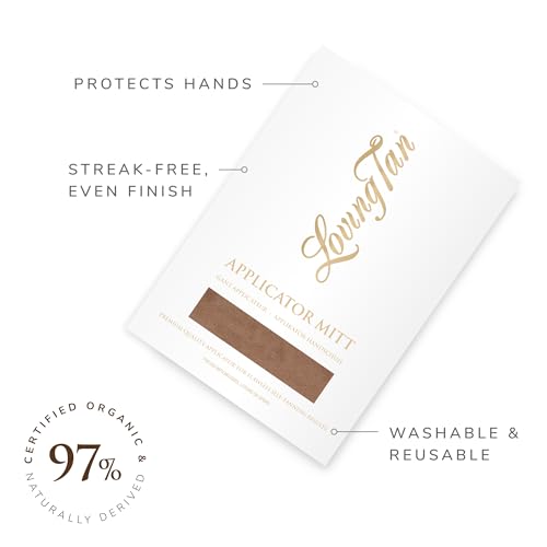 Loving Tan Purest Self Tanning Applicator Mitt NEW, Washable & Durable Design for a Salon-Style, Streak Free Finish, Use with Self Tan Mousses, Sprays and Lotions, Reusable - 1 ct.