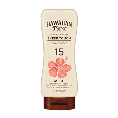 Hawaiian Tropic Weightless Hydration SPF 30 Twin Pack & Sheer Touch Ultra Radiance SPF 15 Sunscreen Lotions | 12hr Moisturizing, Oil-Free