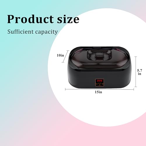Paraffin Wax warmer for Hand and Feet, Includes 4000ml Wax warmer Machine and 6 packs of Lavender scented Paraffin Wax, Enjoy take care of your hands and feet (black)