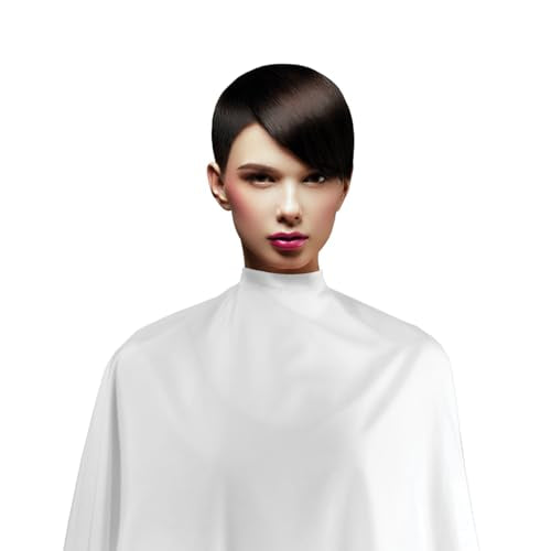 Cricket Contouring Hair Cutting Cape for Women Men Adults Professional Salon Barbershop Hairdresser Hairstylist Cape for Clients, Reflects Light, Crisp White