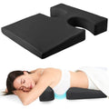 Breast Pillow for Sleeping, Bolster T-Wedge Cushion Massage for Bust Sizes(AA-D), Comfort Bolster Wedge, Chest Massage Table Prone Pillow for SPA by KONOVOLY(Black)