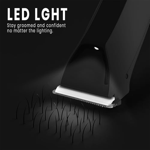 Body Trimmer for Men, 2-in-1 Electric Shaver for Pubic Hair, Chest, Legs, IPX6 Waterproof Wet/Dry Men¡¯s Ball Shaver
