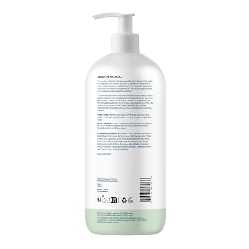 ATTITUDE Nourishing Hair Conditioner for Sensitive Dry Scalp, Dry and Damaged Hair, Soothing Oat, Naturally Dervied Ingredients, Dermatologically Tested, Vegan Detangler, 32 Fl Oz