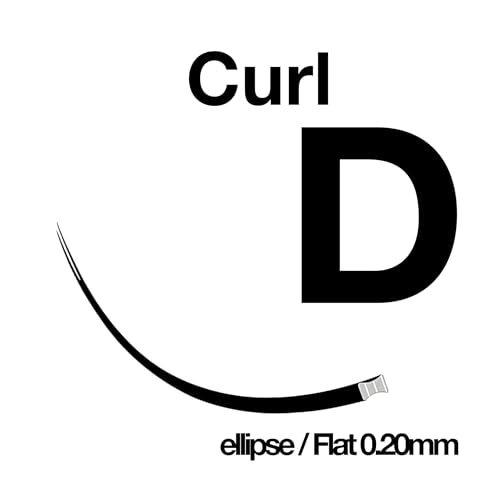 Ellipse Lashes Flat 0.20mm Thickness D Curl Length 11mm Lashes Extensions Single Size For eyelash Extension(Ellipse,Flat0.20,D,11mm)