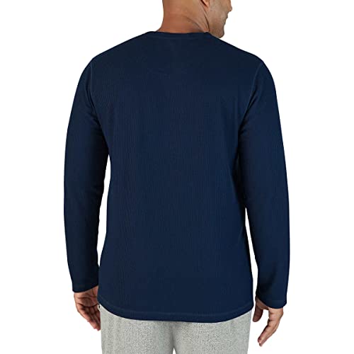 Eddie Bauer Men's Pajama Set, Comfortable Raglan Shirt and Pants Sleepwear Set (Medium, Blue-Grey)